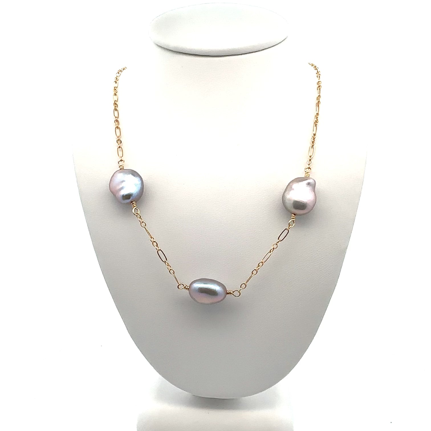 Ulani Triple Pink Keshi Pearl Chain Necklace – Little Sea Gypsy Ulani Triple Pink Keshi Pearl Chain Necklace – Little Sea Gypsy