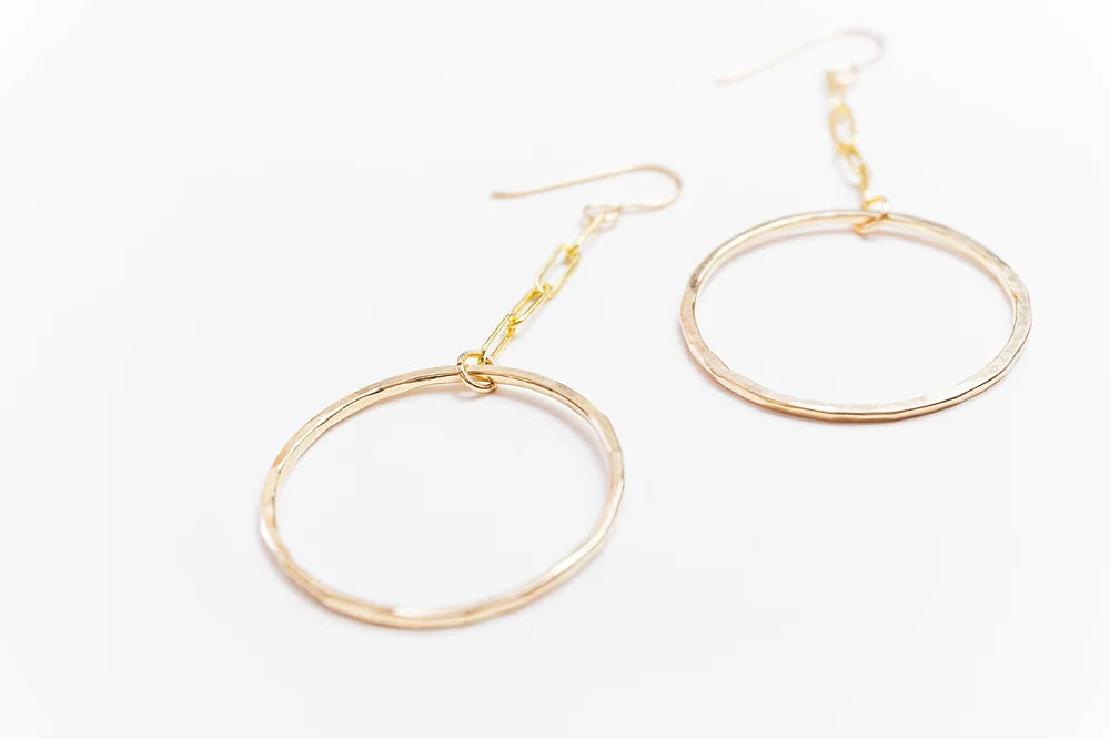 Dropped Hoop Earrings