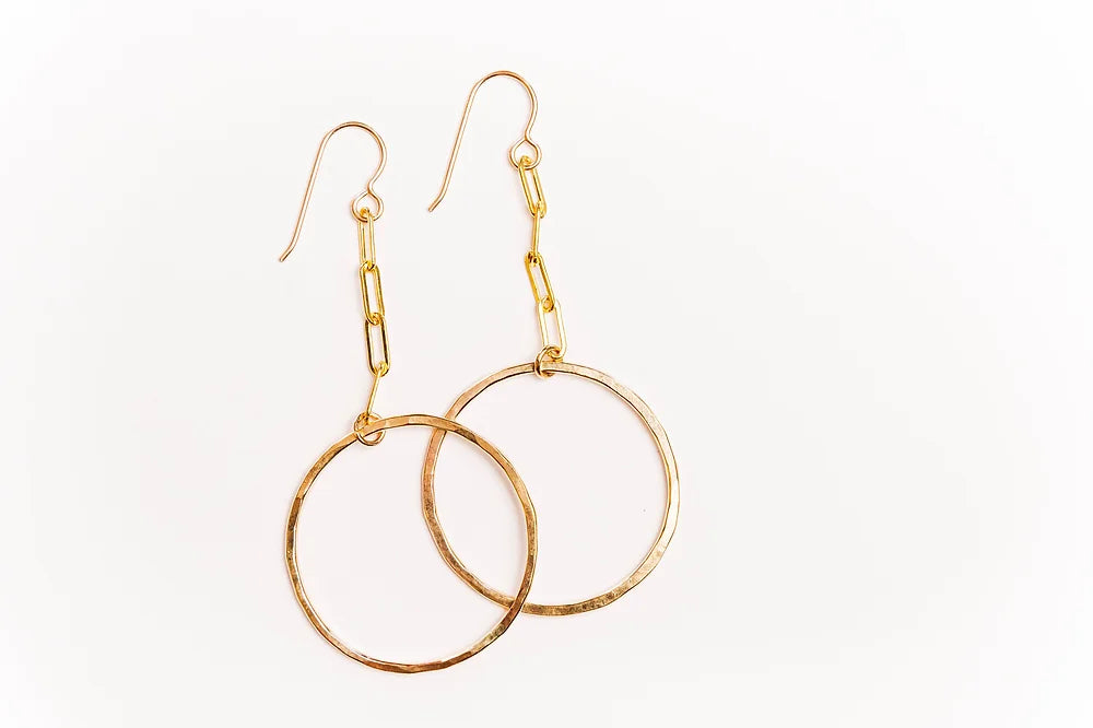 Dropped Hoop Earrings