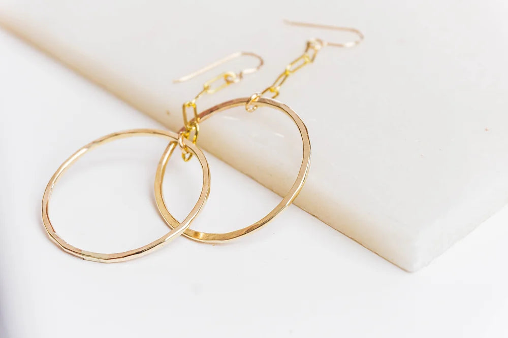 Dropped Hoop Earrings