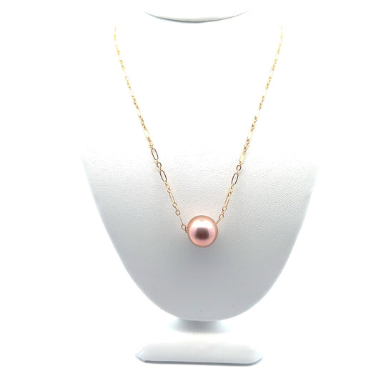 Floating Pink Edison Pearl Necklace