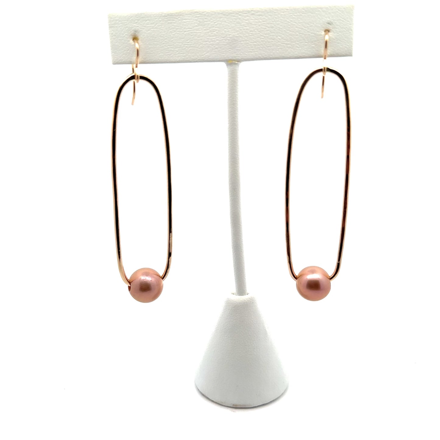 Kuuipo Pink Edison Pearl Oval Earrings